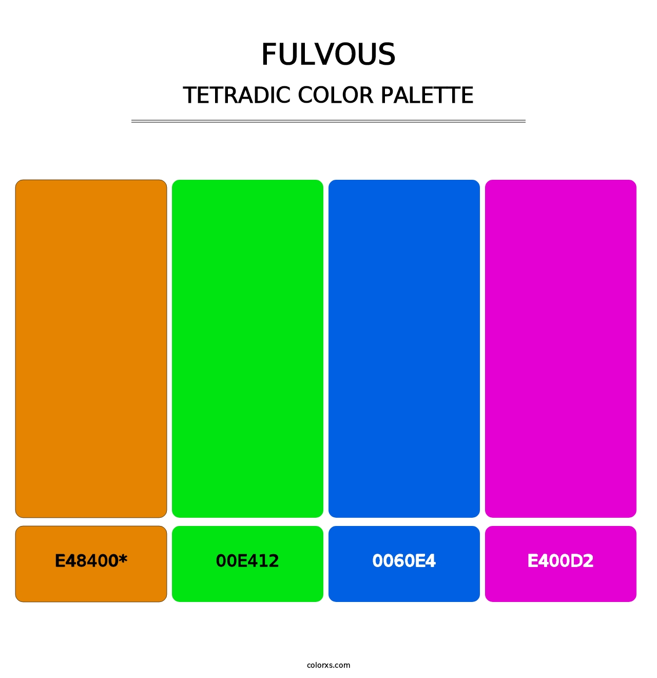 Fulvous - Tetradic Color Palette