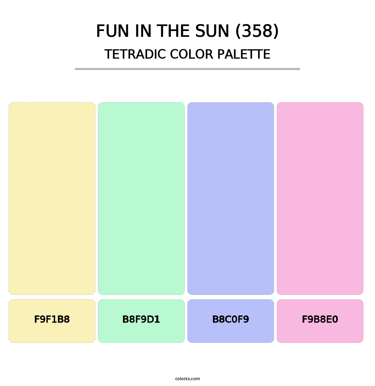 Fun in the Sun (358) - Tetradic Color Palette