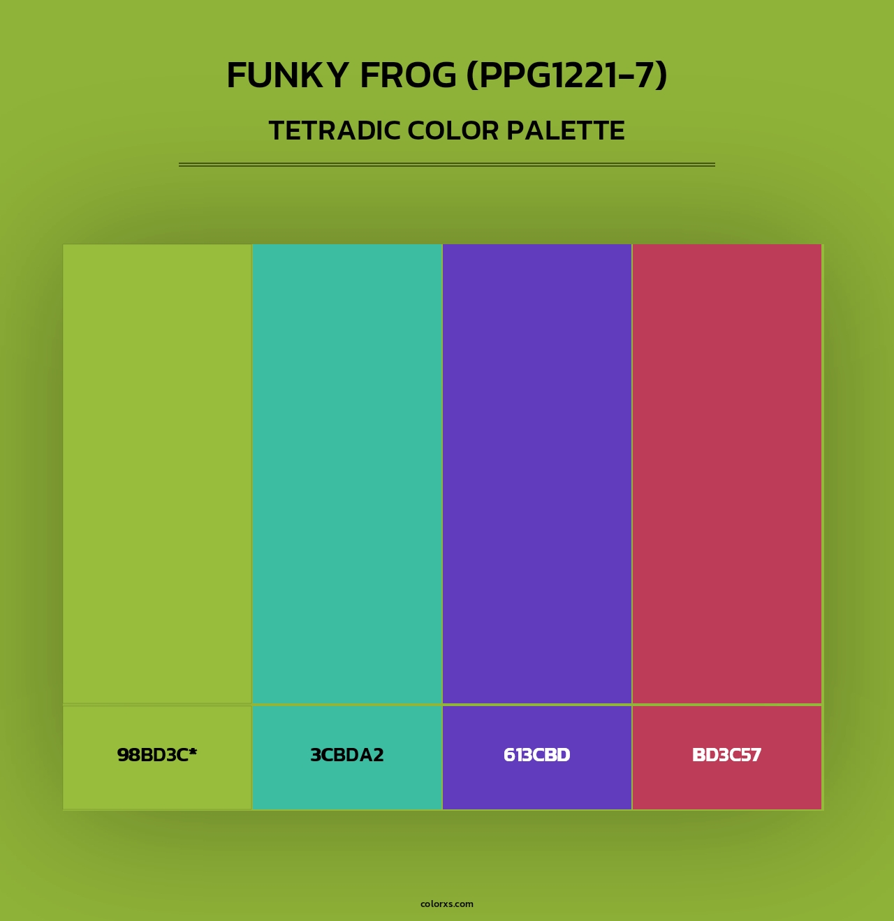 Funky Frog (PPG1221-7) - Tetradic Color Palette