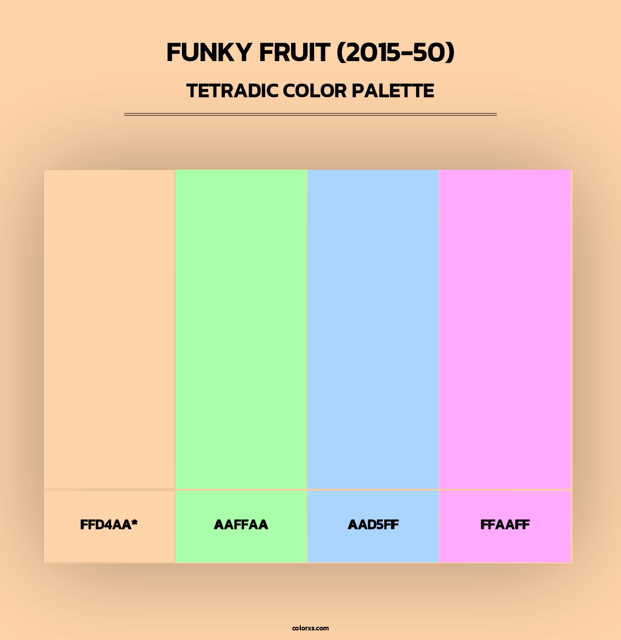 Funky Fruit (2015-50) - Tetradic Color Palette