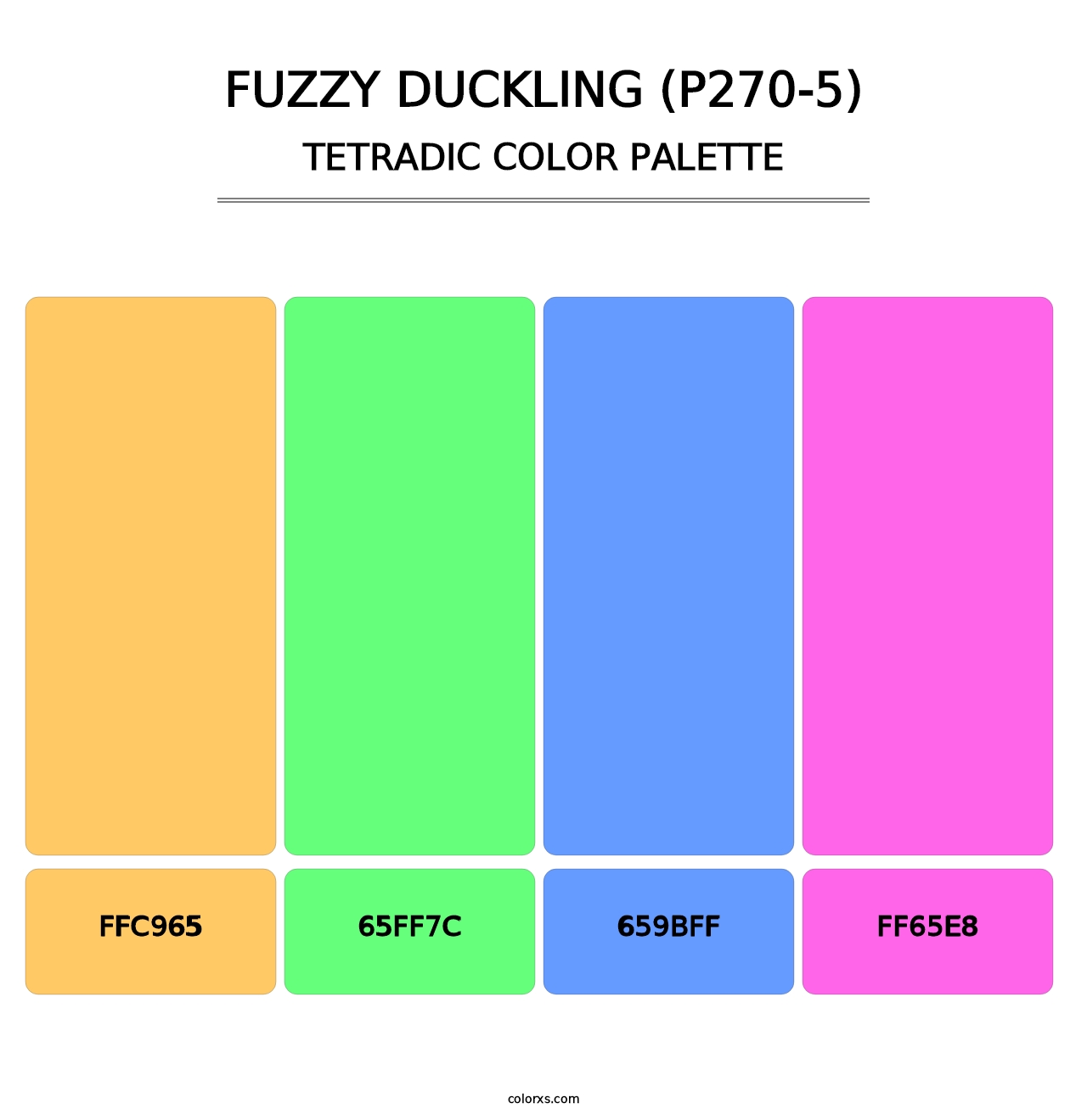 Fuzzy Duckling (P270-5) - Tetradic Color Palette