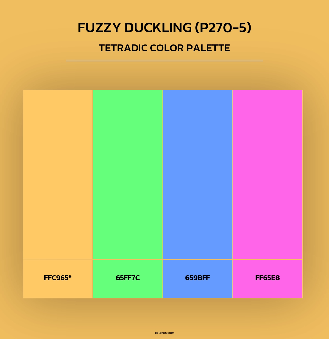 Fuzzy Duckling (P270-5) - Tetradic Color Palette