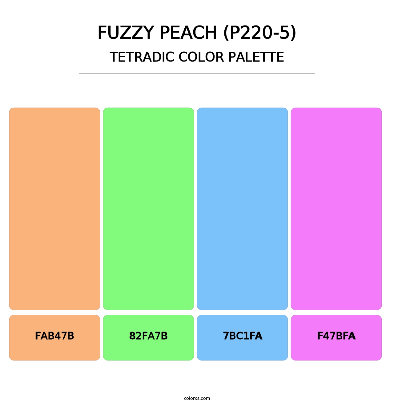 Fuzzy Peach (P220-5) - Tetradic Color Palette