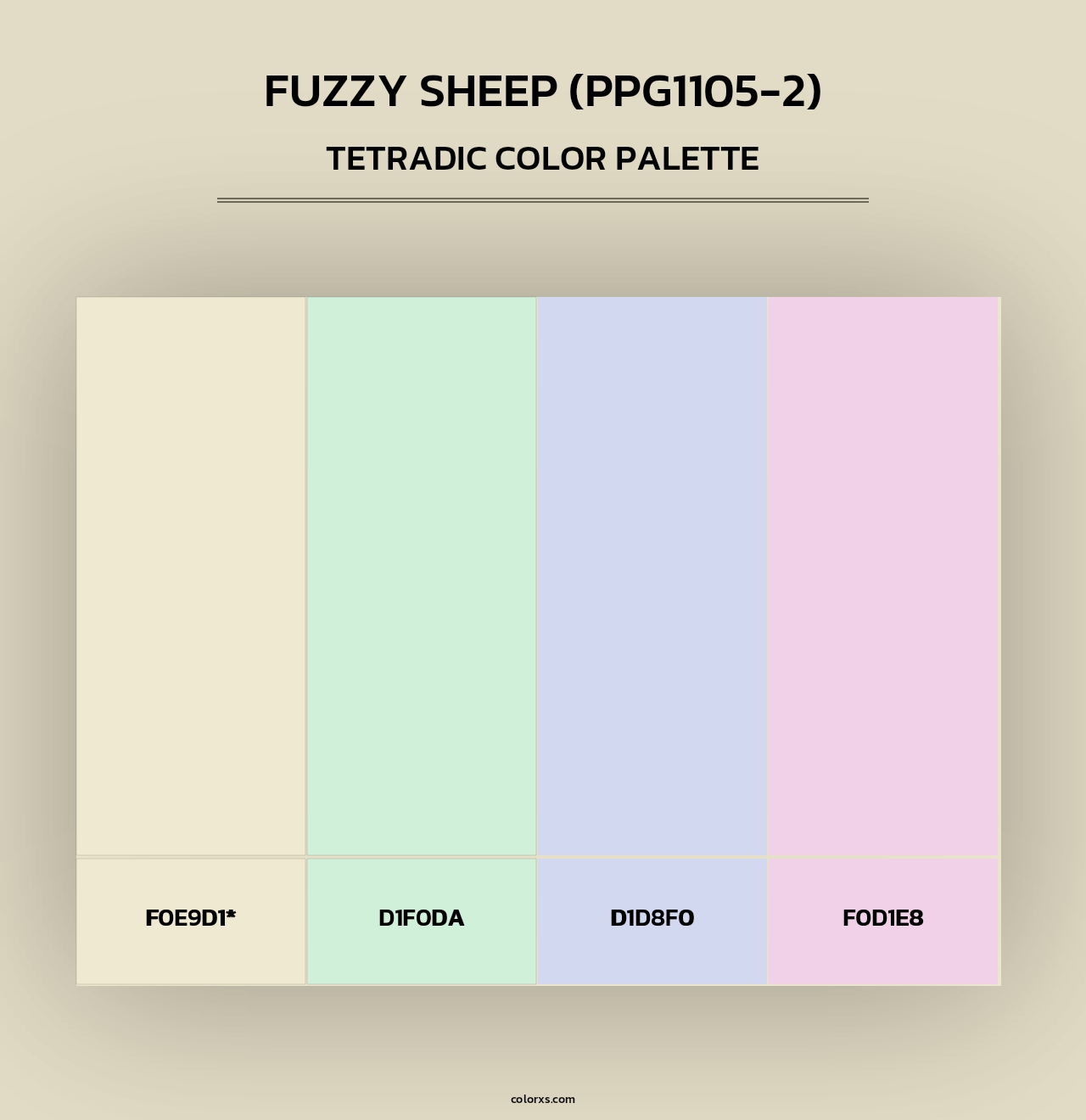 Fuzzy Sheep (PPG1105-2) - Tetradic Color Palette