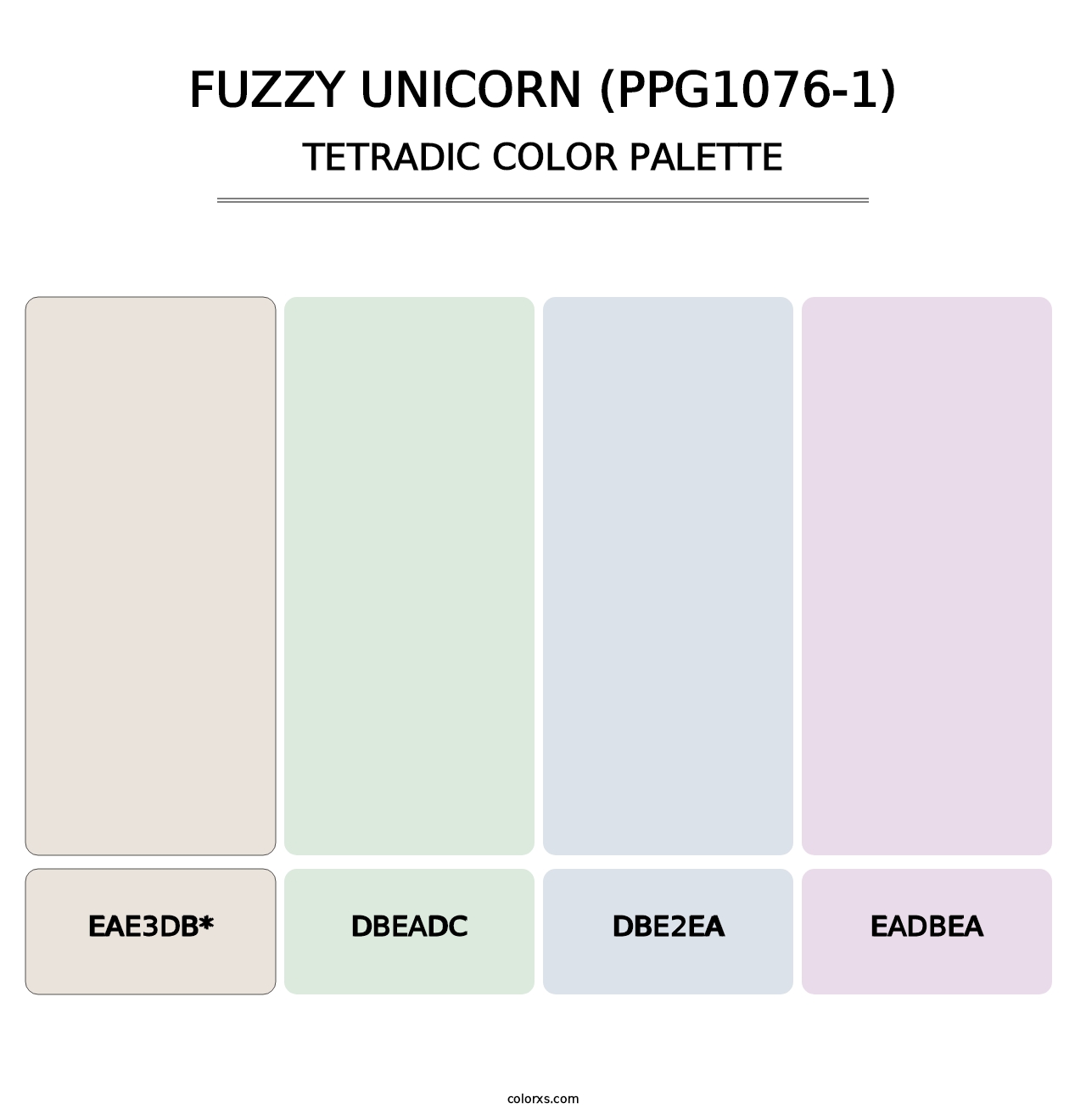 Fuzzy Unicorn (PPG1076-1) - Tetradic Color Palette