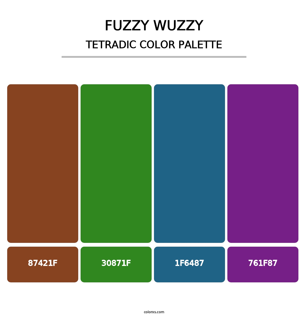 Fuzzy Wuzzy - Tetradic Color Palette