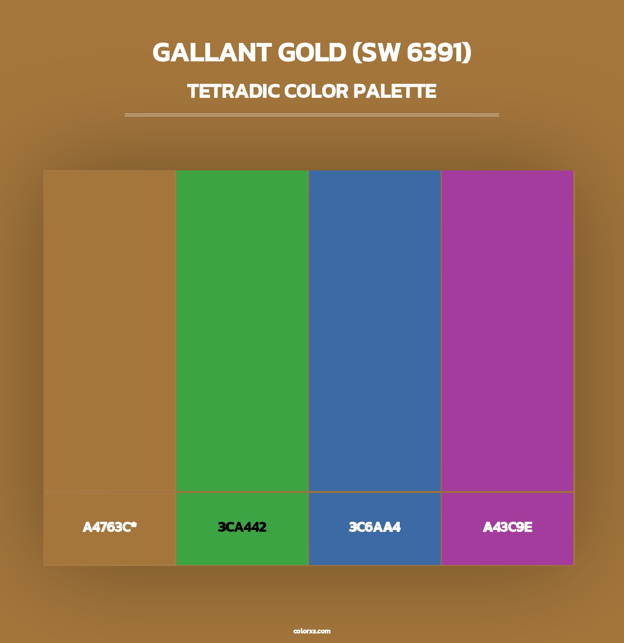 Gallant Gold (SW 6391) - Tetradic Color Palette