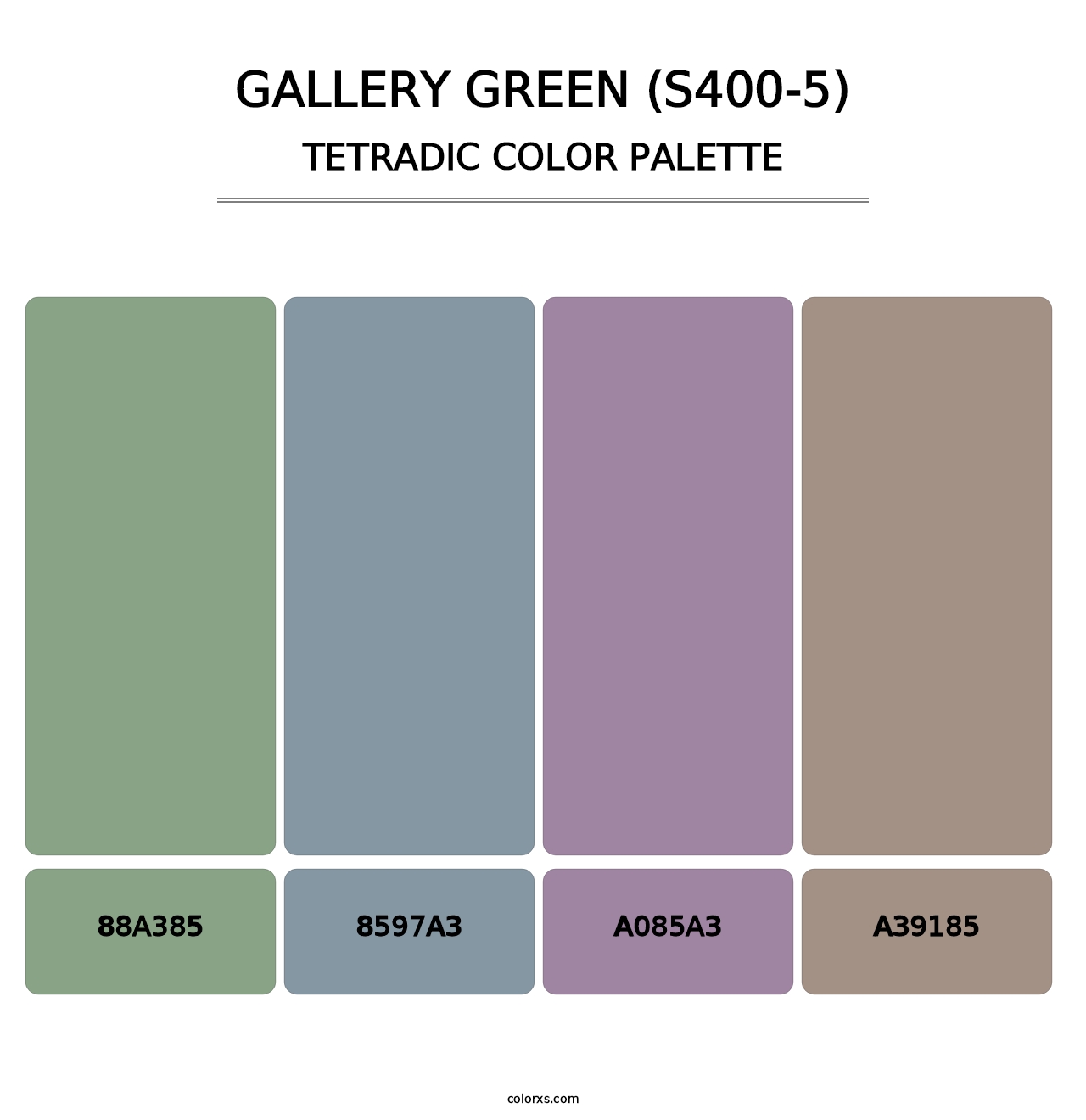 Gallery Green (S400-5) - Tetradic Color Palette