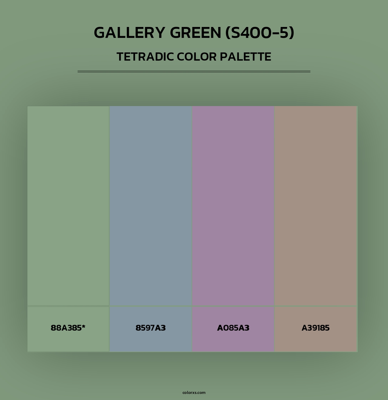 Gallery Green (S400-5) - Tetradic Color Palette