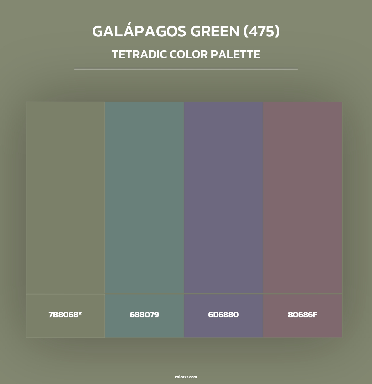Galápagos Green (475) - Tetradic Color Palette