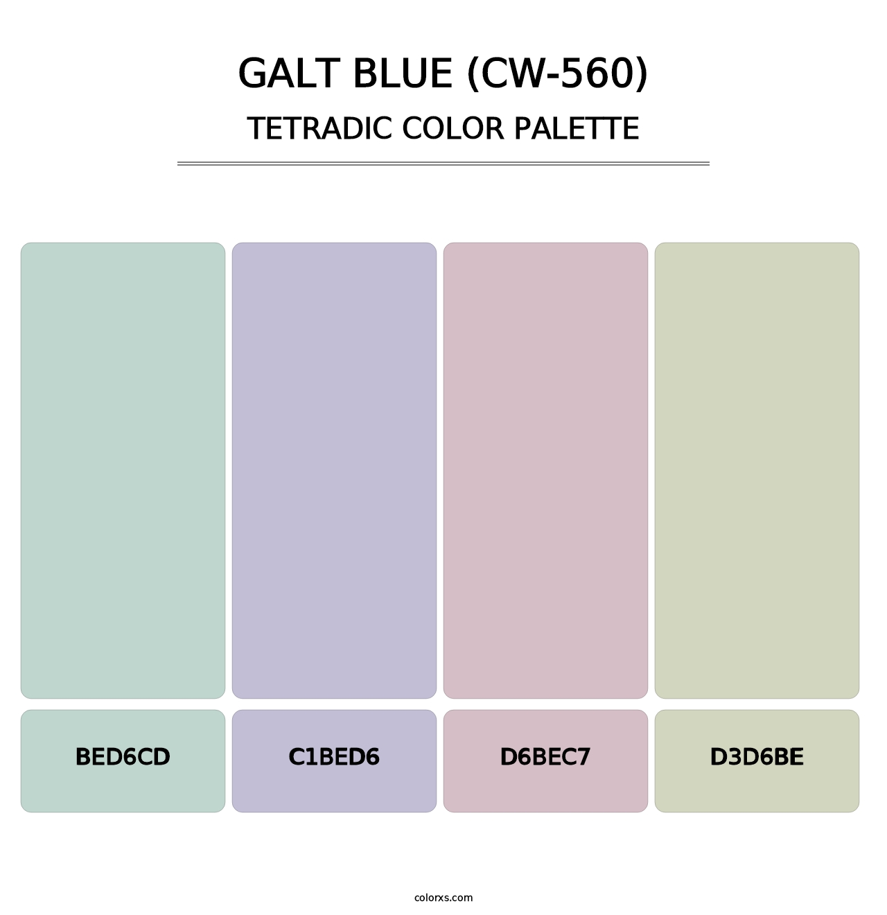 Galt Blue (CW-560) - Tetradic Color Palette