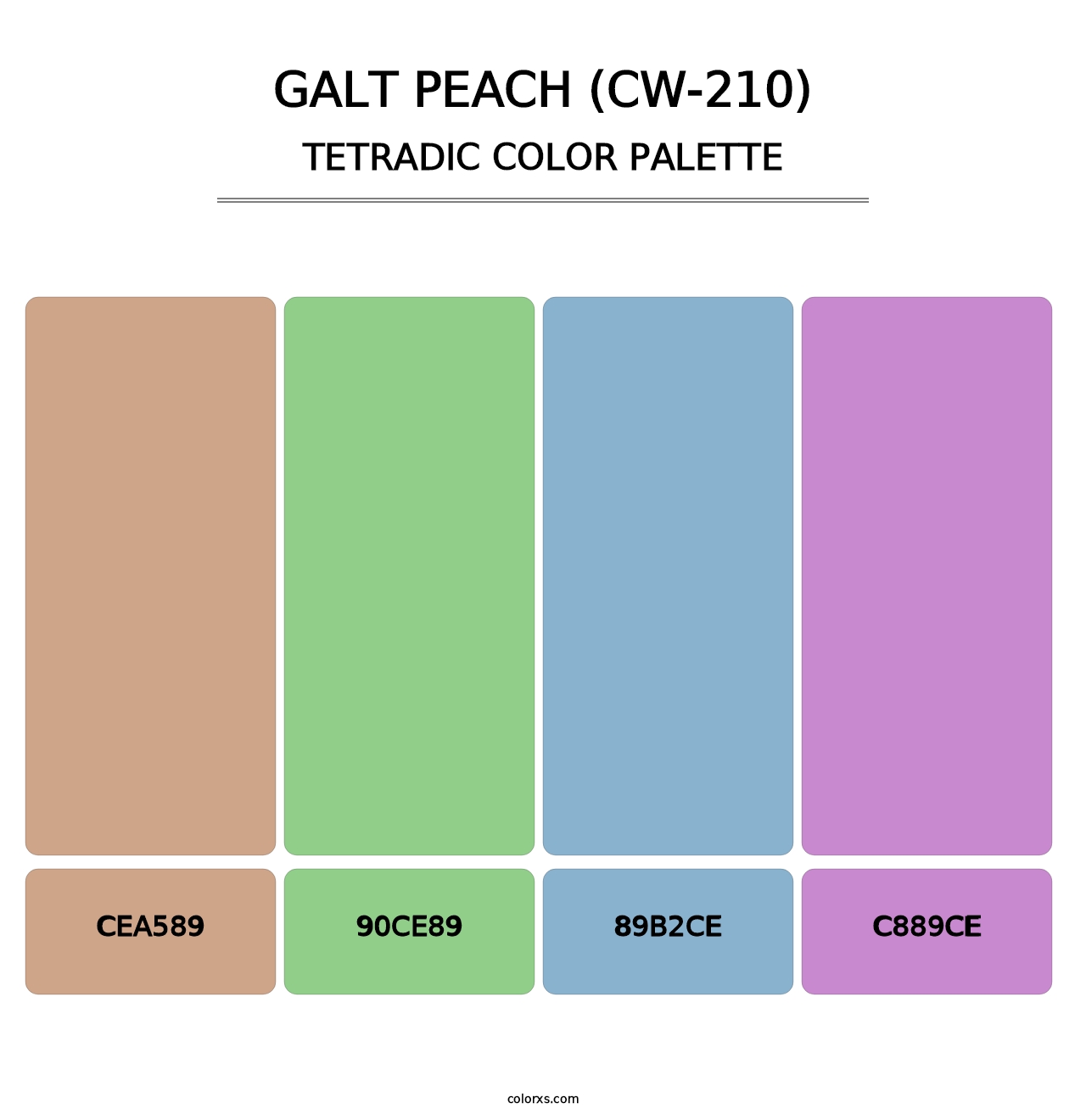 Galt Peach (CW-210) - Tetradic Color Palette