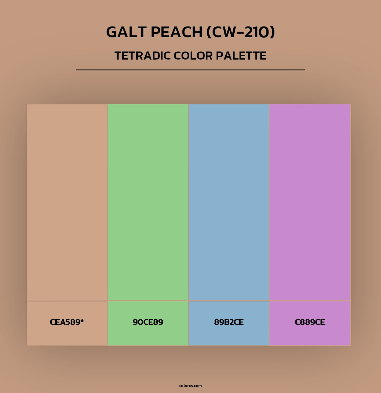 Galt Peach (CW-210) - Tetradic Color Palette