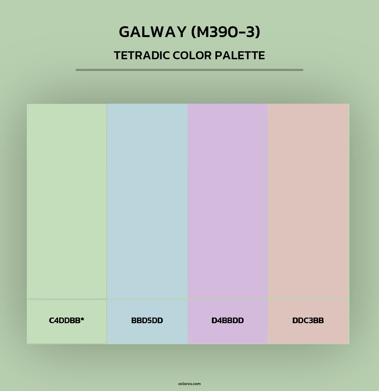 Galway (M390-3) - Tetradic Color Palette