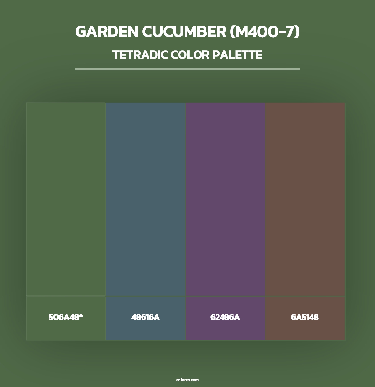 Garden Cucumber (M400-7) - Tetradic Color Palette