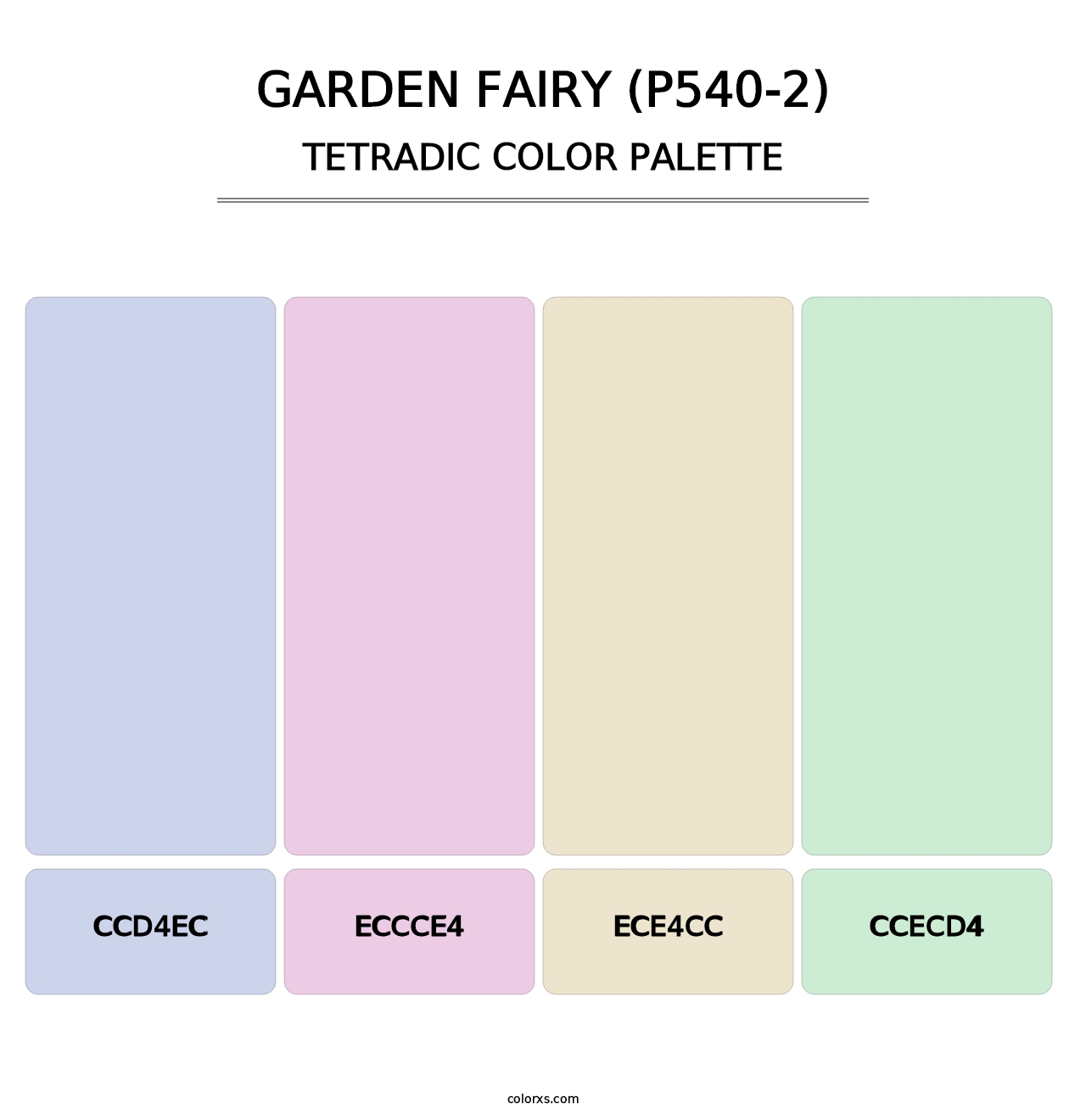 Garden Fairy (P540-2) - Tetradic Color Palette