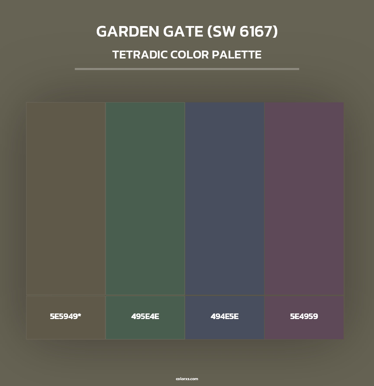Garden Gate (SW 6167) - Tetradic Color Palette