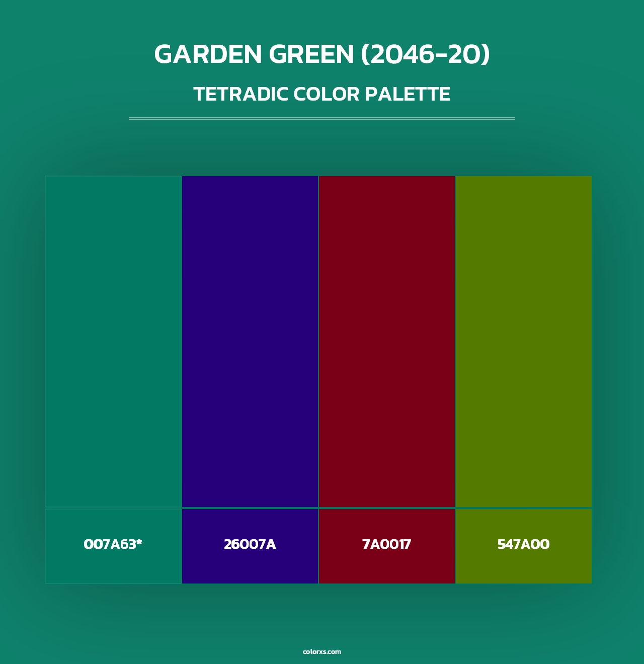Garden Green (2046-20) - Tetradic Color Palette