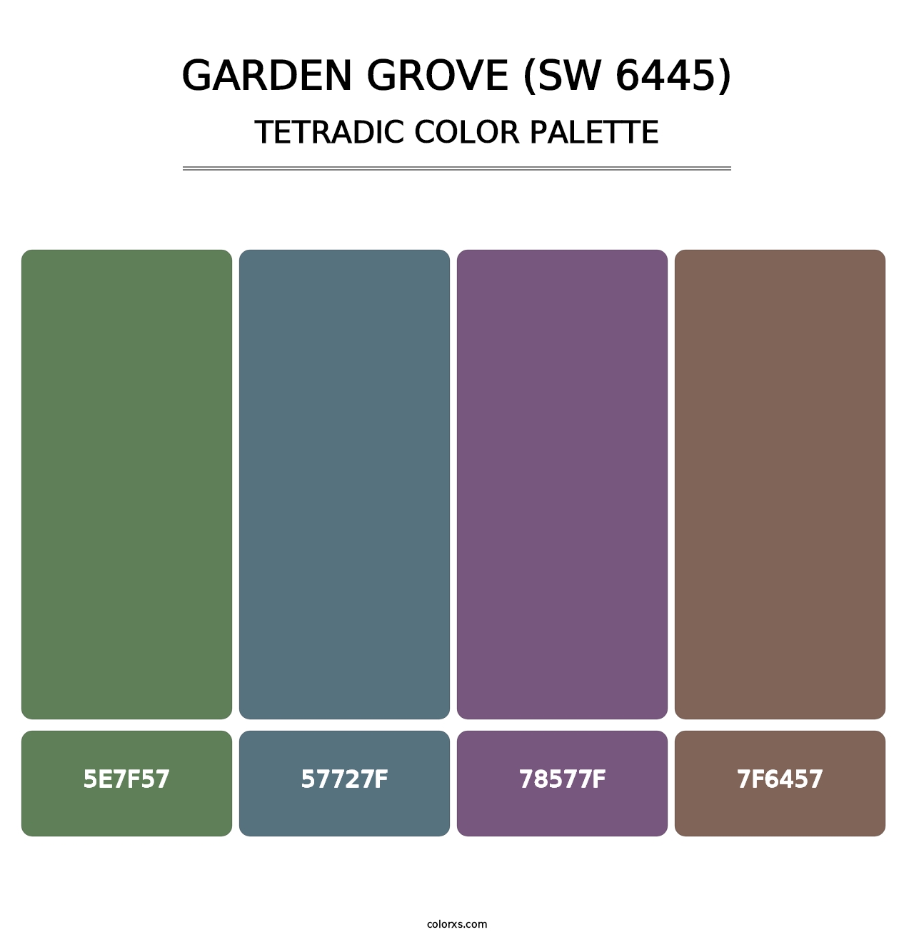 Garden Grove (SW 6445) - Tetradic Color Palette