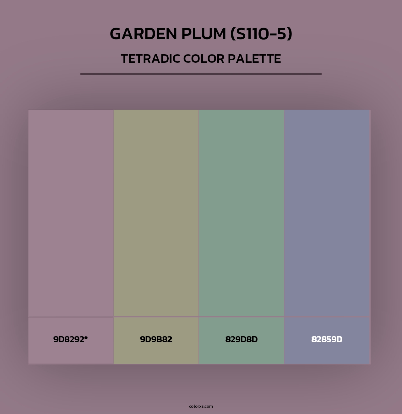 Garden Plum (S110-5) - Tetradic Color Palette