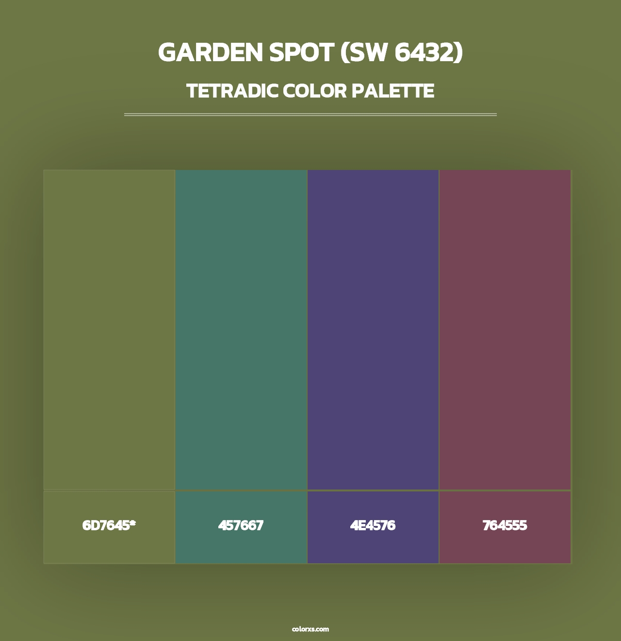 Garden Spot (SW 6432) - Tetradic Color Palette