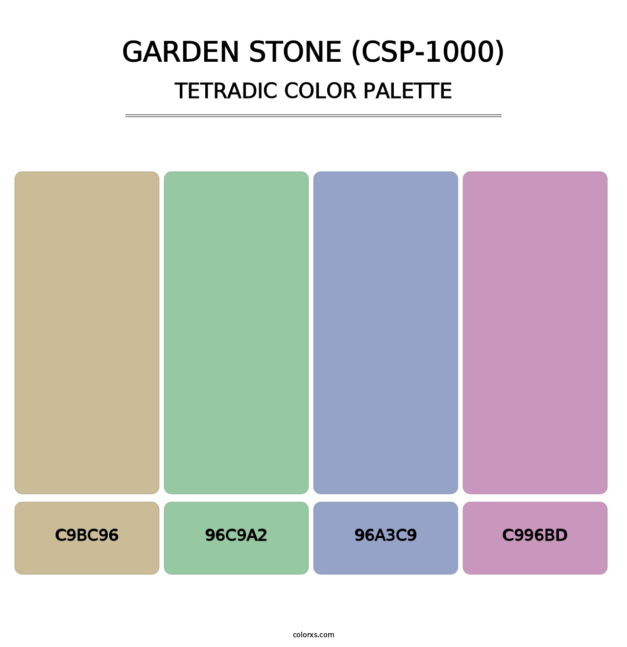 Garden Stone (CSP-1000) - Tetradic Color Palette