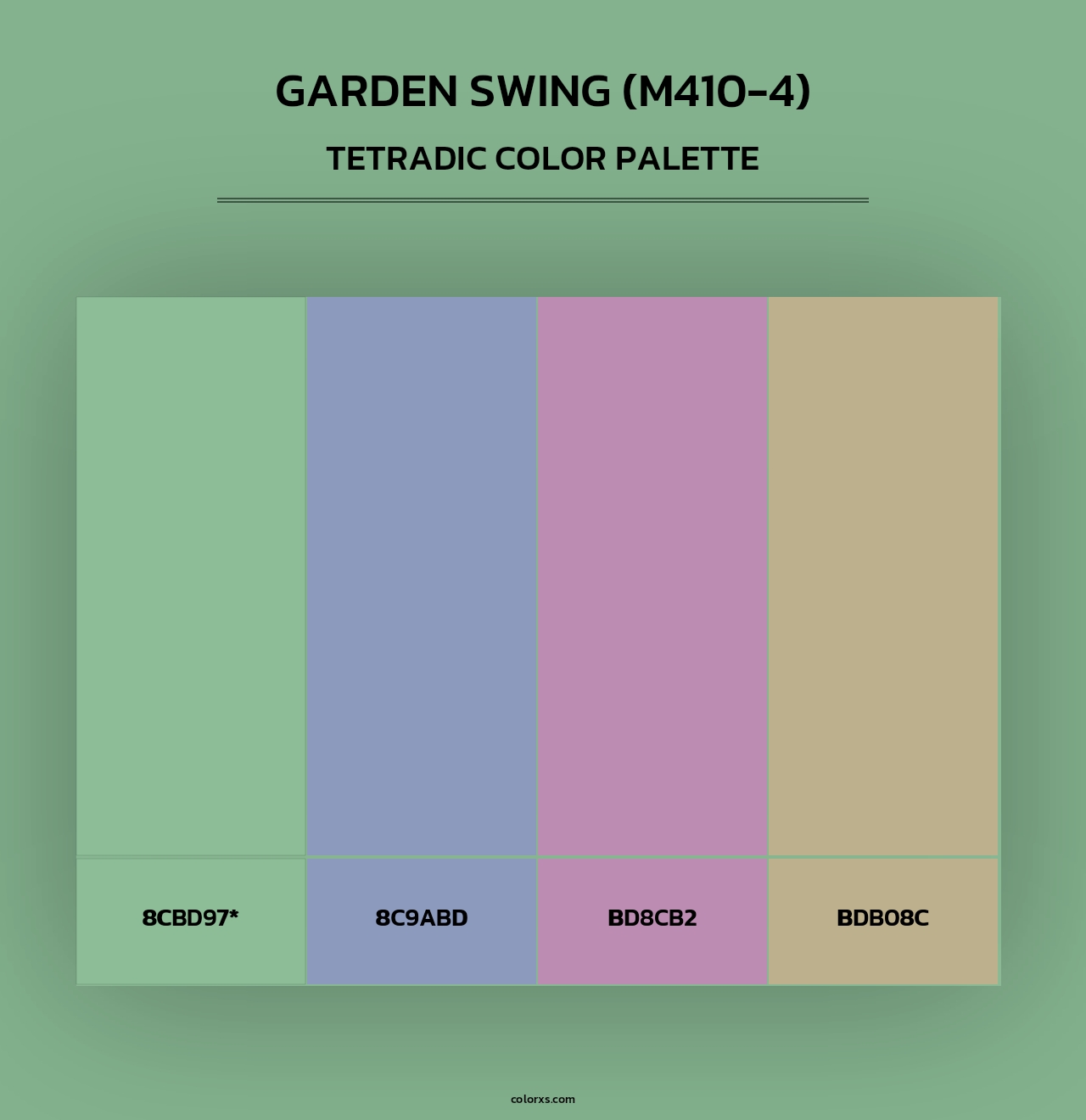 Garden Swing (M410-4) - Tetradic Color Palette