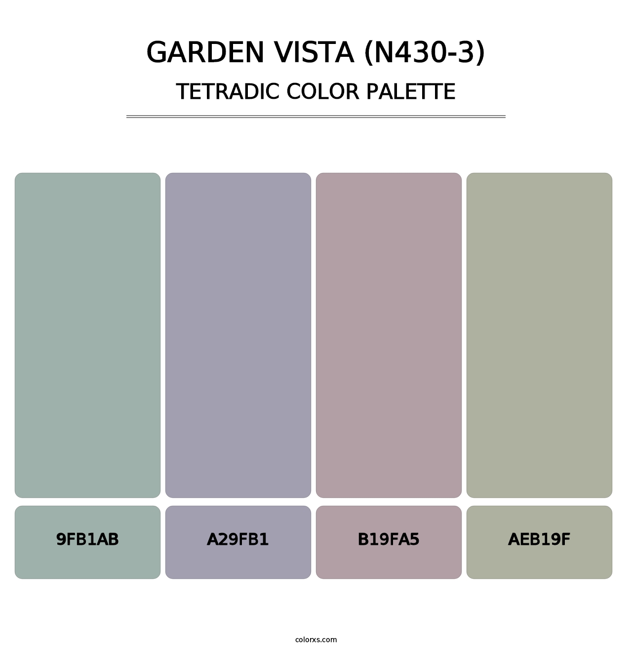 Garden Vista (N430-3) - Tetradic Color Palette