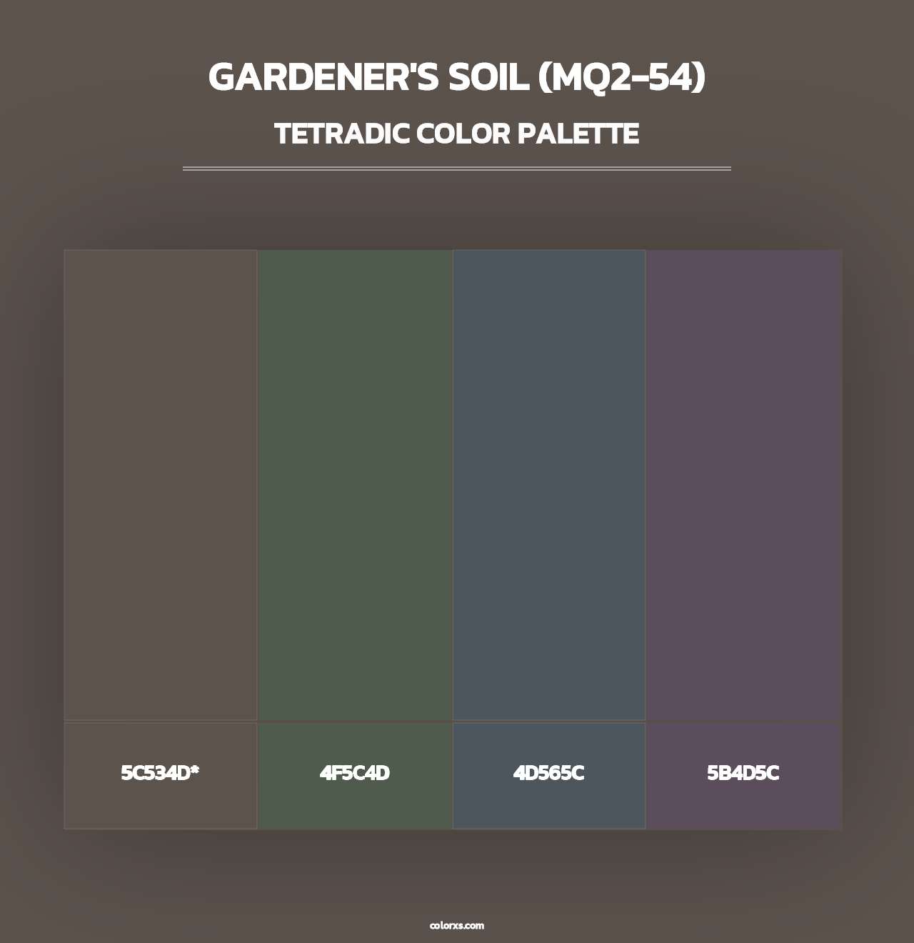 Gardener'S Soil (MQ2-54) - Tetradic Color Palette