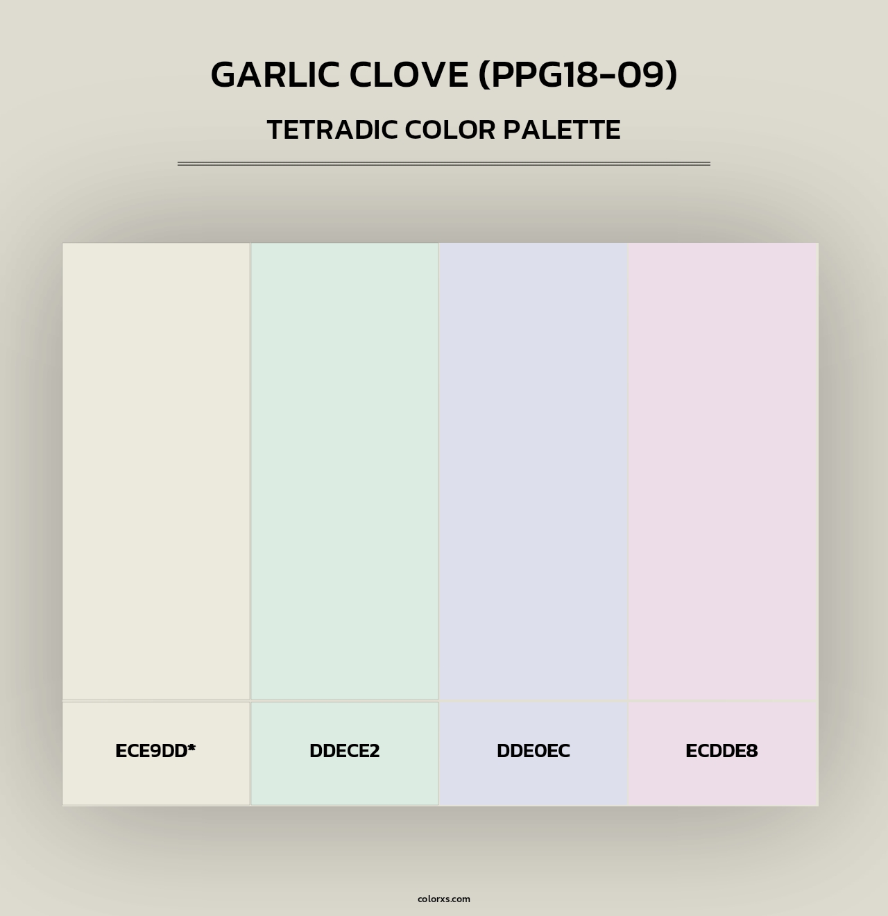 Garlic Clove (PPG18-09) - Tetradic Color Palette