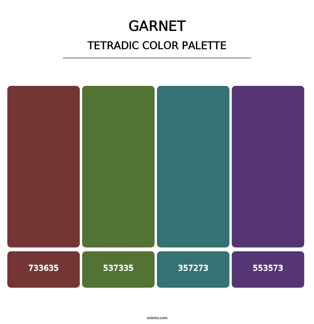 Garnet - Tetradic Color Palette