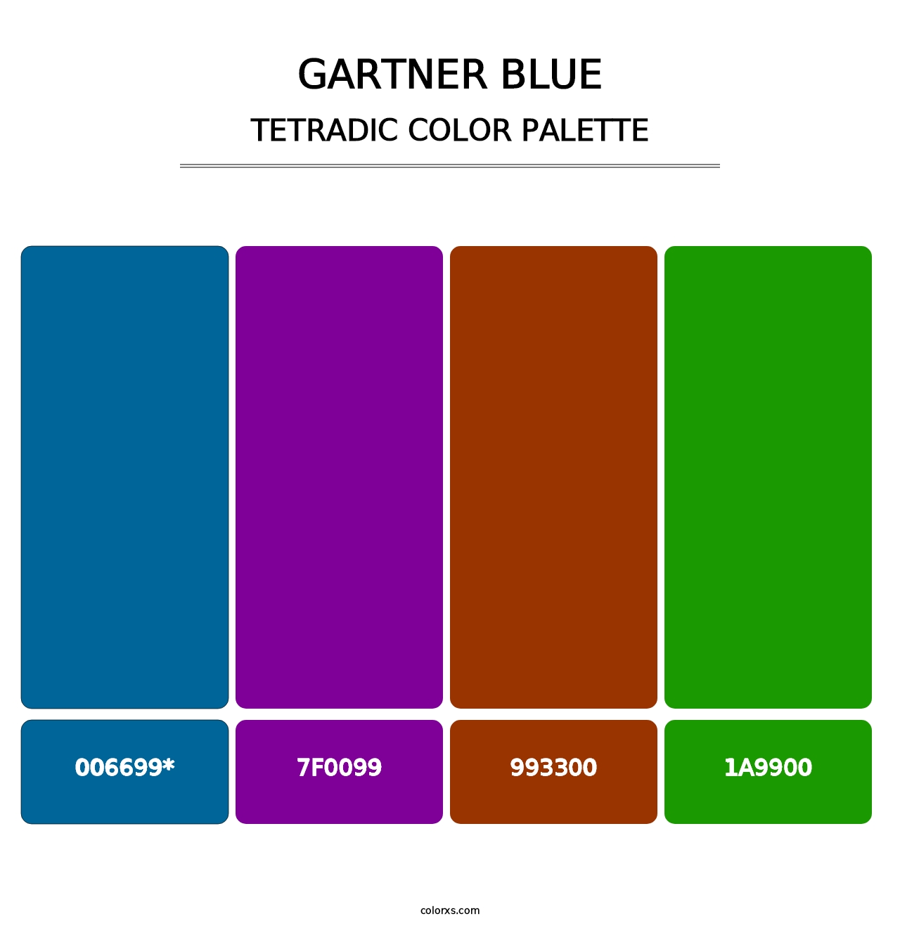 Gartner Blue - Tetradic Color Palette