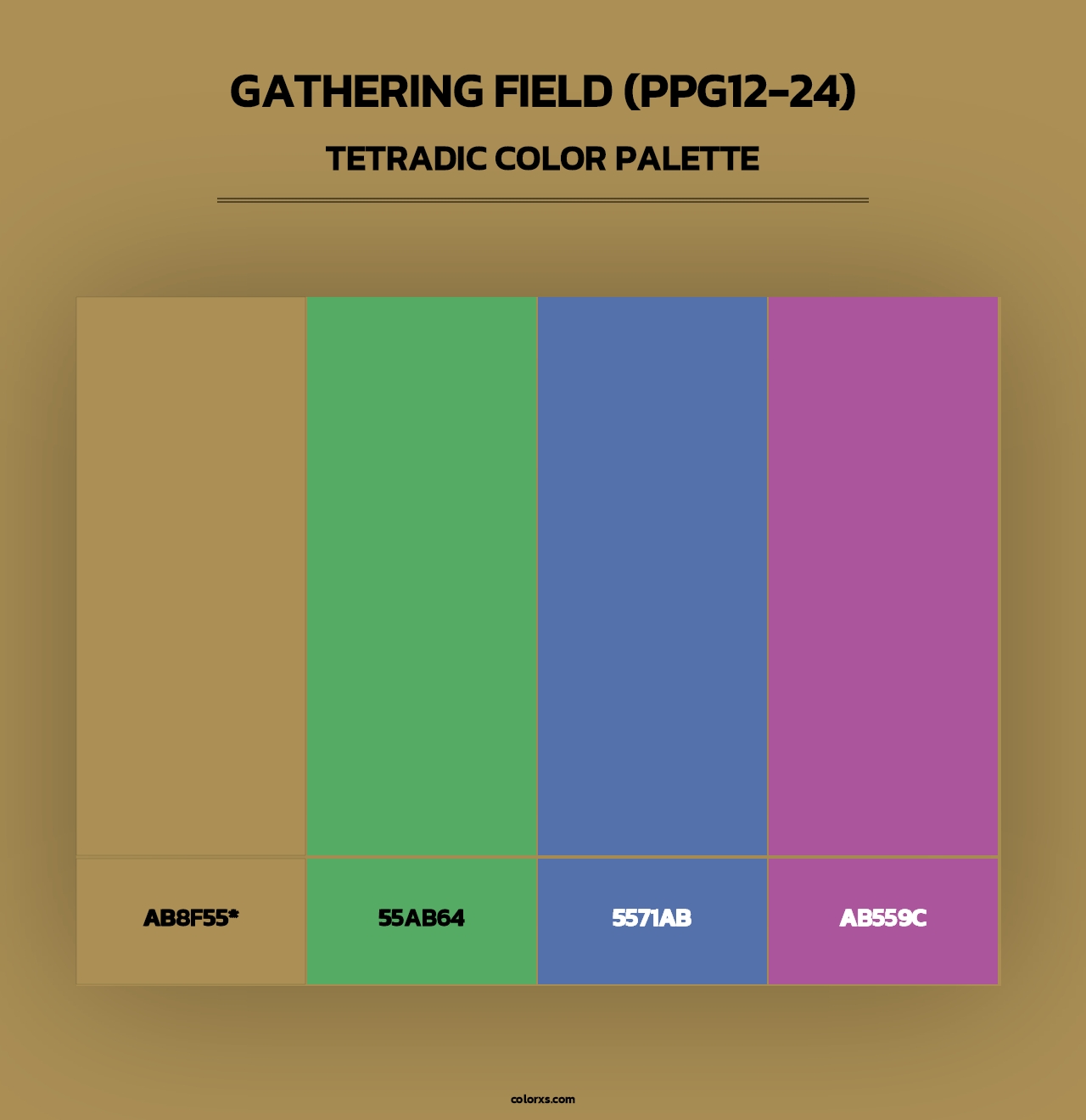 Gathering Field (PPG12-24) - Tetradic Color Palette