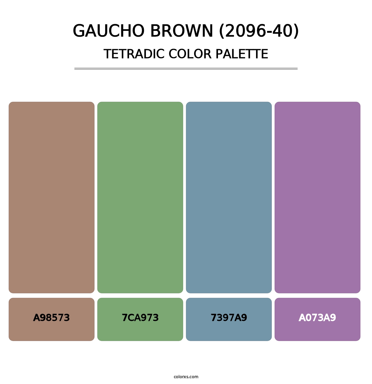 Gaucho Brown (2096-40) - Tetradic Color Palette