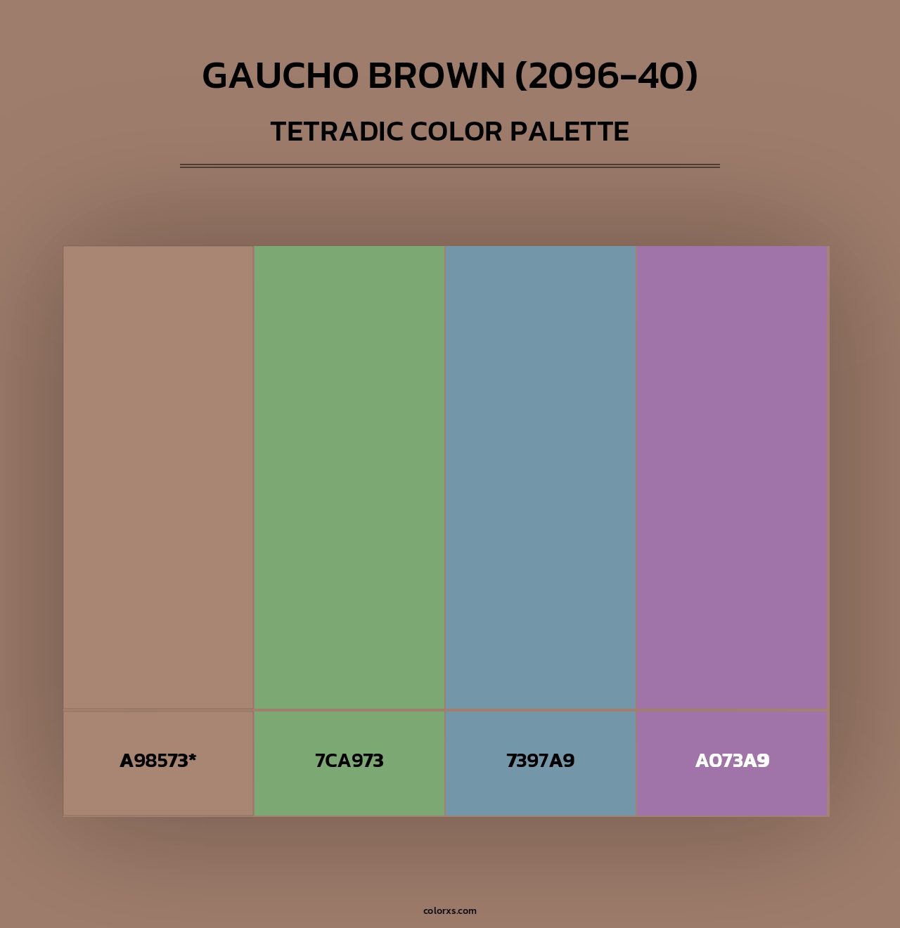 Gaucho Brown (2096-40) - Tetradic Color Palette