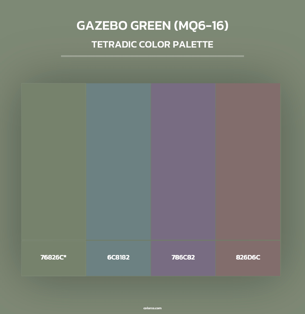Gazebo Green (MQ6-16) - Tetradic Color Palette