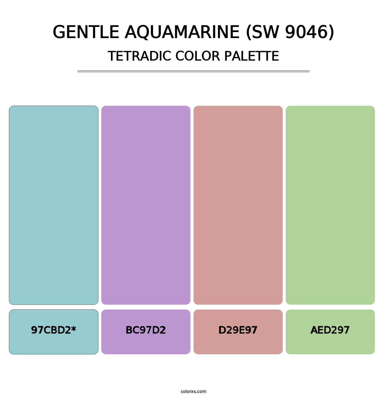 Gentle Aquamarine (SW 9046) - Tetradic Color Palette