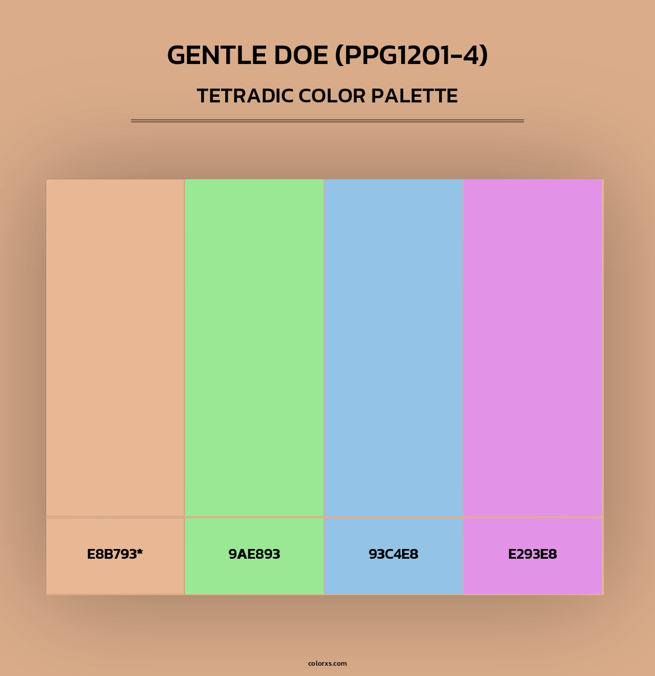 Gentle Doe (PPG1201-4) - Tetradic Color Palette