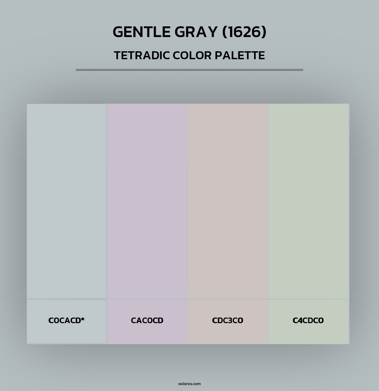Gentle Gray (1626) - Tetradic Color Palette