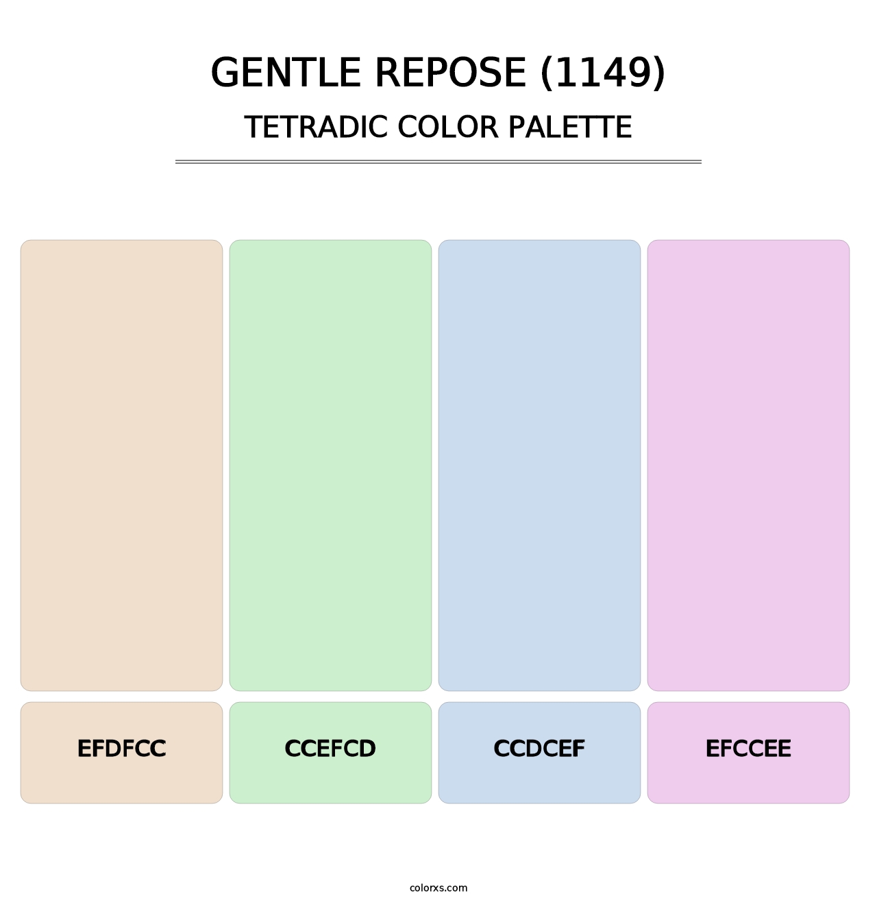 Gentle Repose (1149) - Tetradic Color Palette