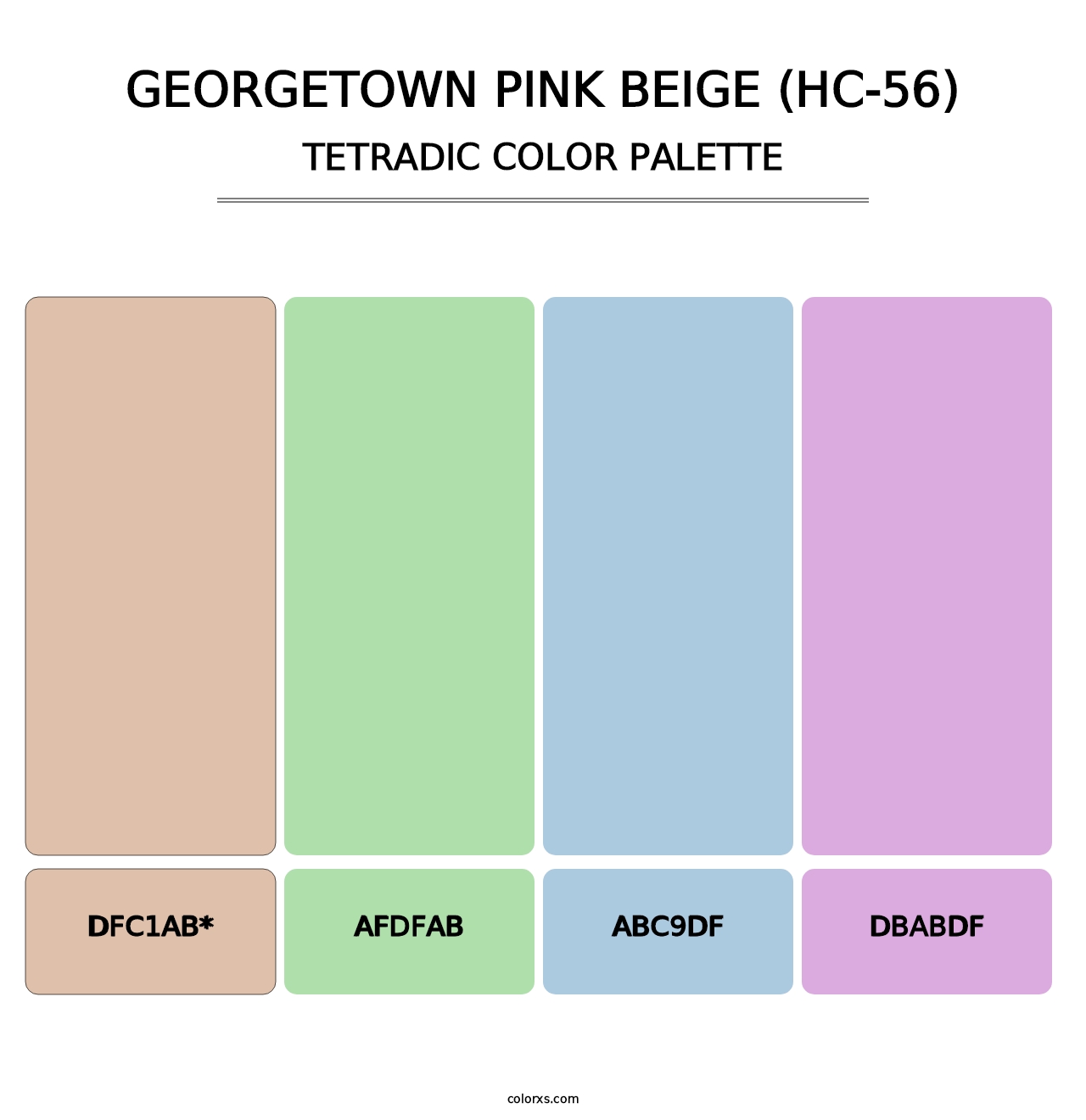 Georgetown Pink Beige (HC-56) - Tetradic Color Palette