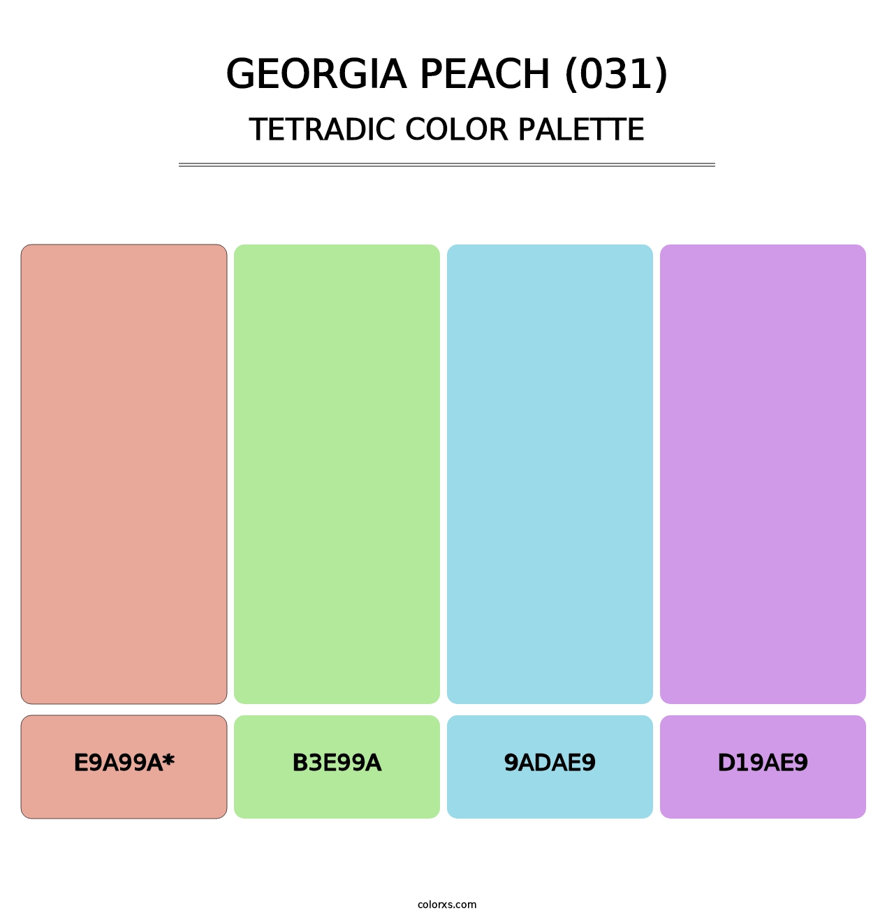 Georgia Peach (031) - Tetradic Color Palette