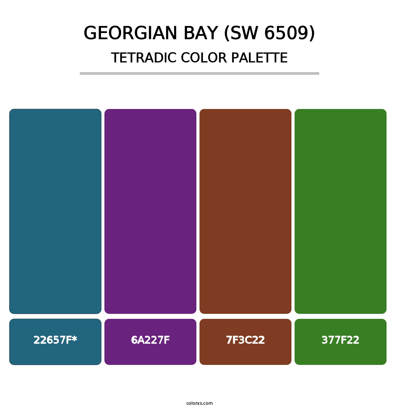 Georgian Bay (SW 6509) - Tetradic Color Palette