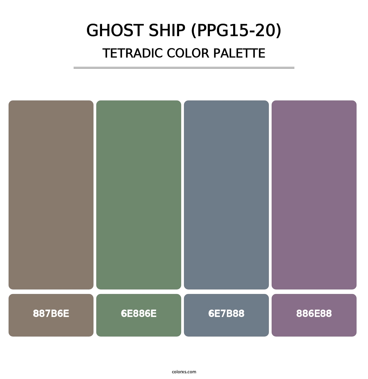 Ghost Ship (PPG15-20) - Tetradic Color Palette