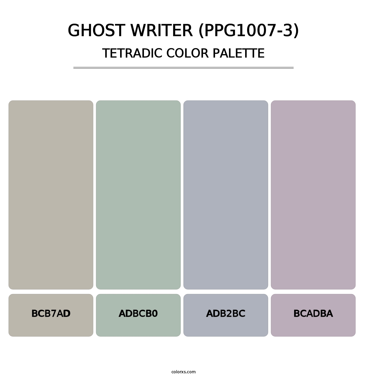 Ghost Writer (PPG1007-3) - Tetradic Color Palette