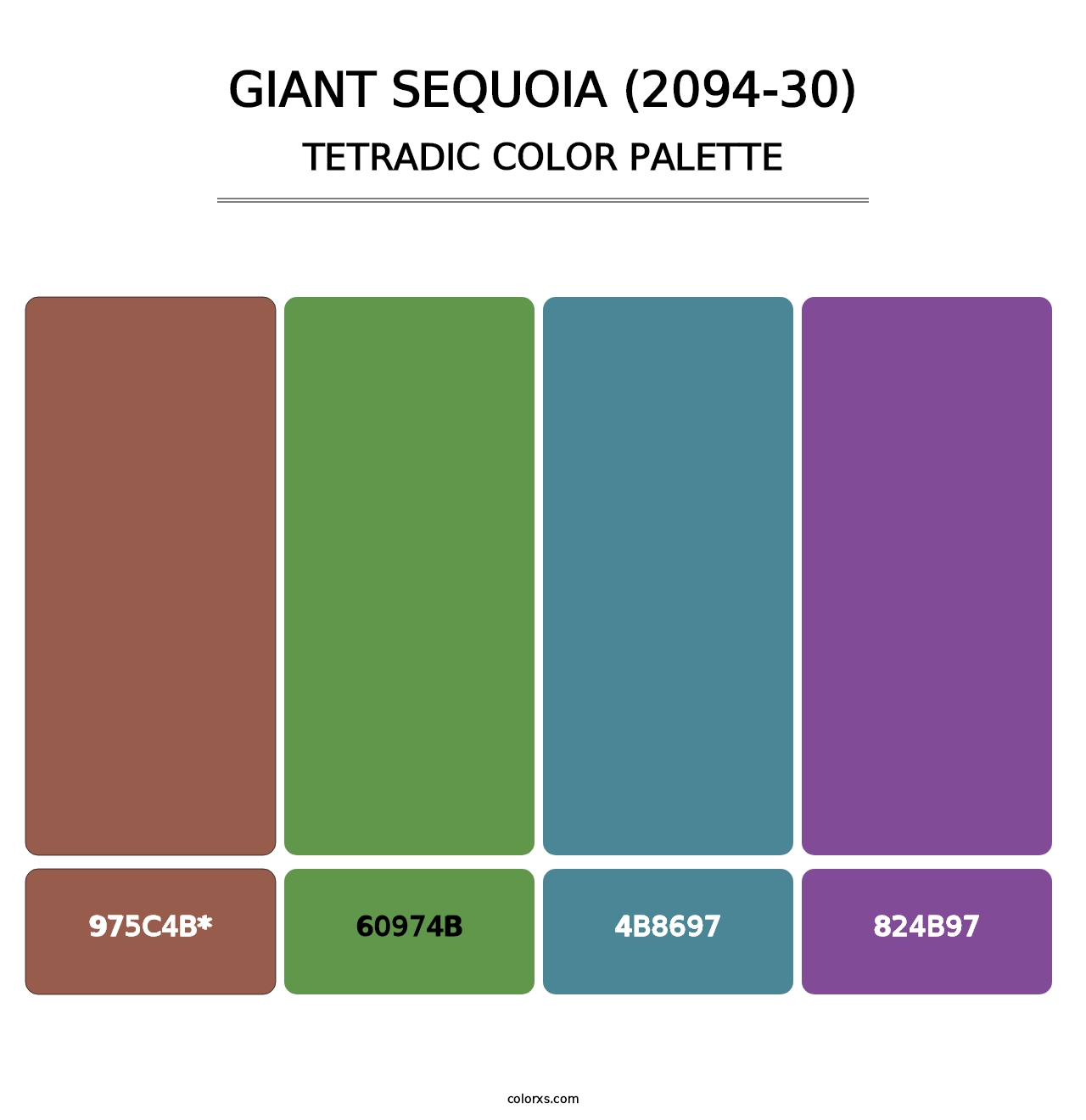 Giant Sequoia (2094-30) - Tetradic Color Palette