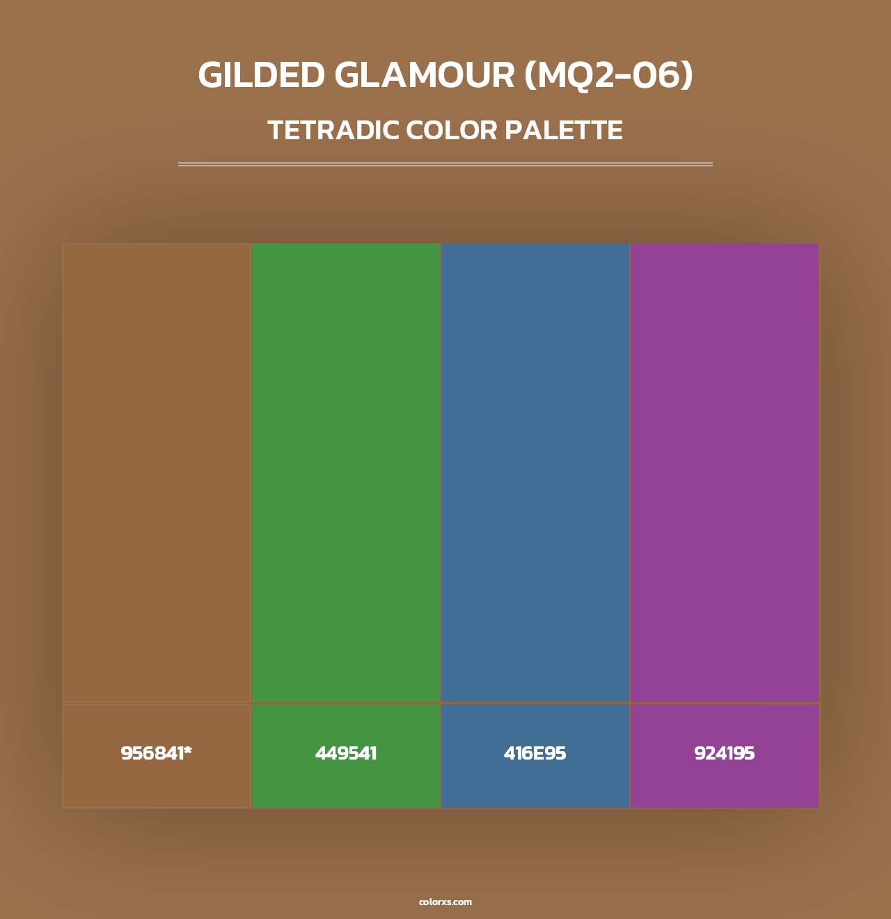 Gilded Glamour (MQ2-06) - Tetradic Color Palette