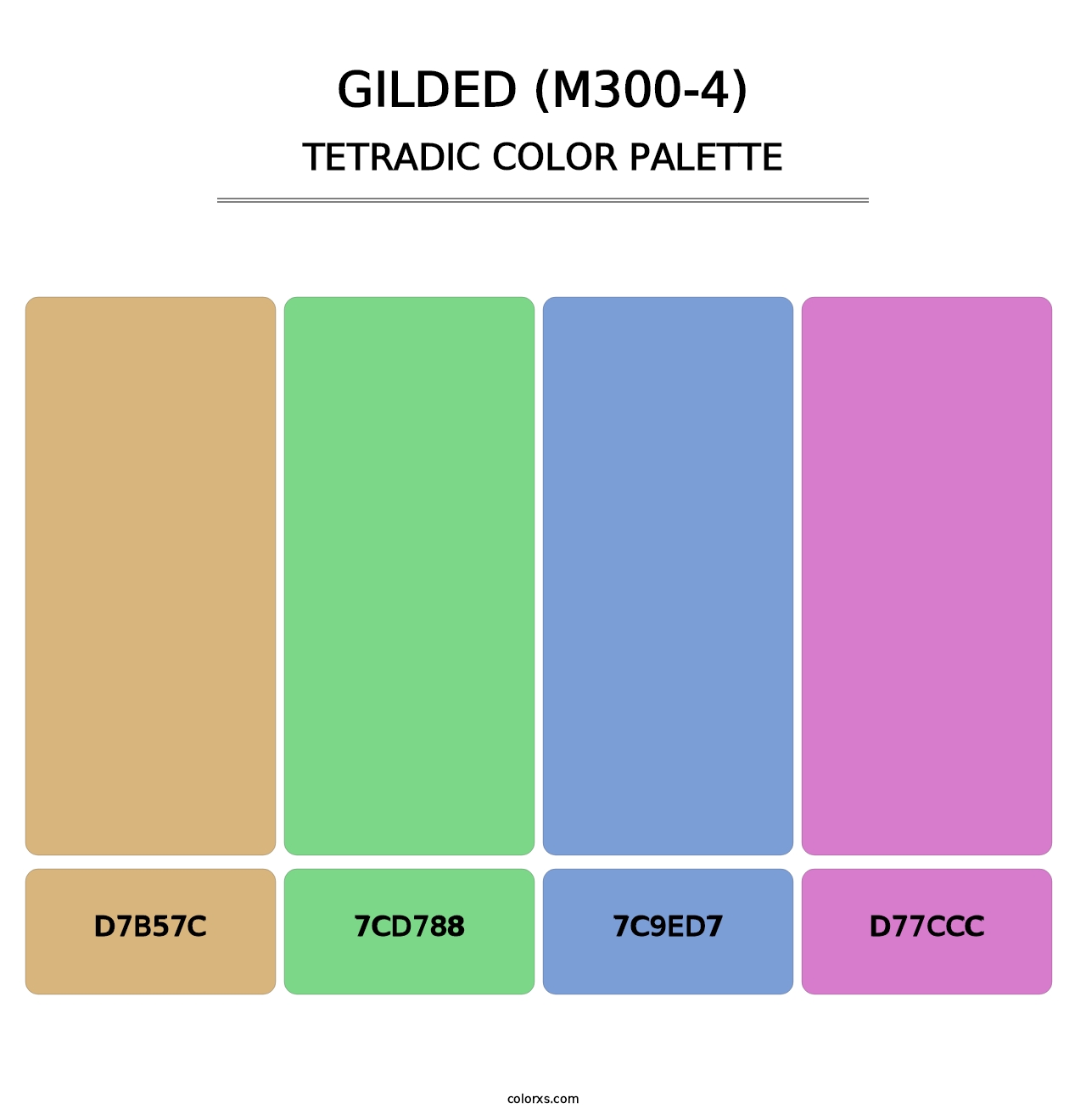 Gilded (M300-4) - Tetradic Color Palette