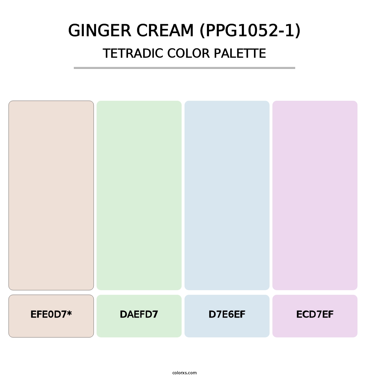 Ginger Cream (PPG1052-1) - Tetradic Color Palette