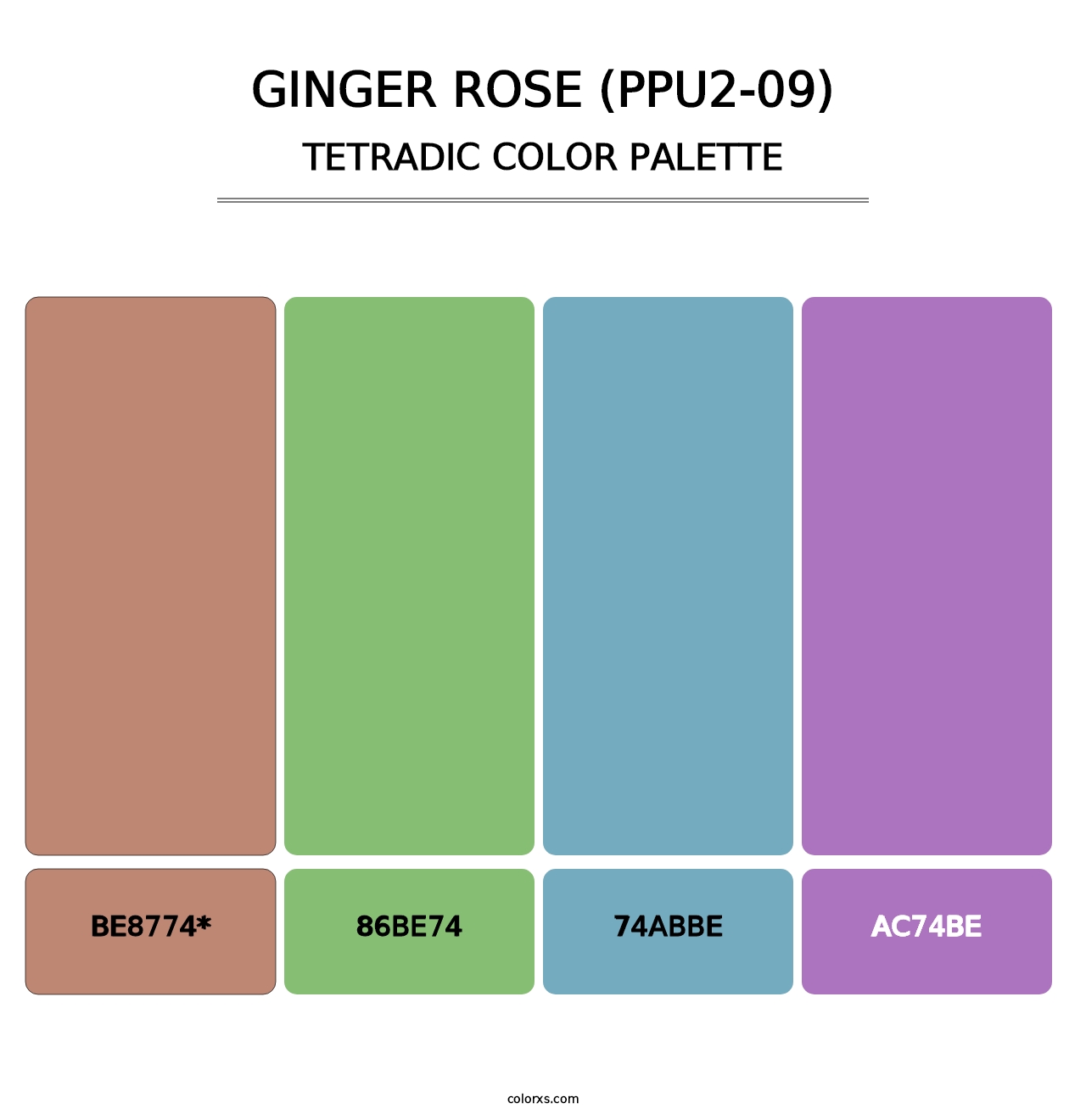 Ginger Rose (PPU2-09) - Tetradic Color Palette